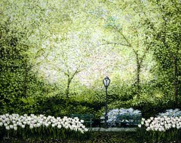 Patrick Antonelle Limited Edition Giclee on Canvas:"Central Park Spring"