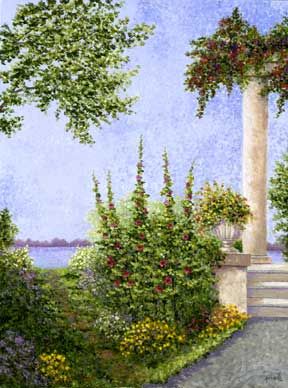Patrick Antonelle Limited Edition Giclee on Canvas:"Classical Garden"