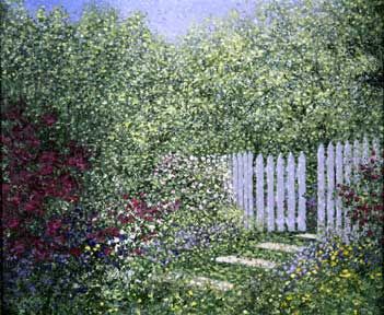 Patrick Antonelle Limited Edition Giclee on Canvas:"Garden Gate"