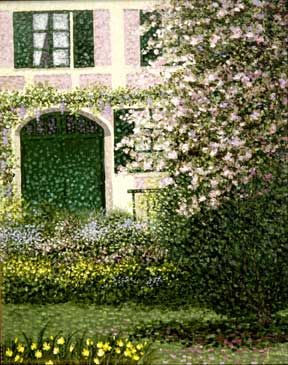 Patrick Antonelle Limited Edition Giclee on Canvas:"Monet's Garden 3"