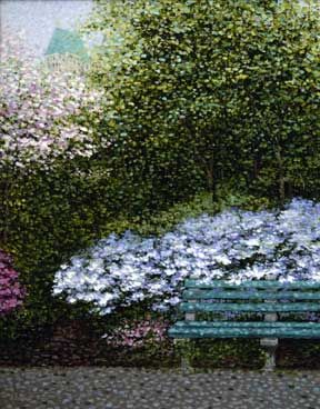 Patrick Antonelle Limited Edition Giclee on Canvas:"Park Bench"