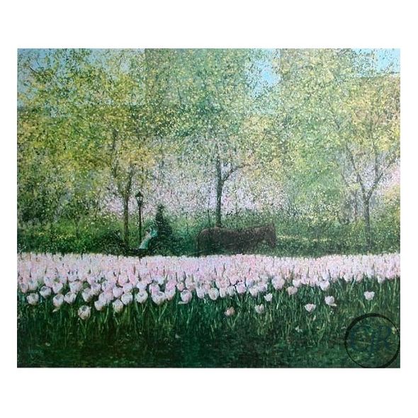 Patrick Antonelle Offset Lithograph on paper; Hand Signed and Numbered: "May in Central Park"