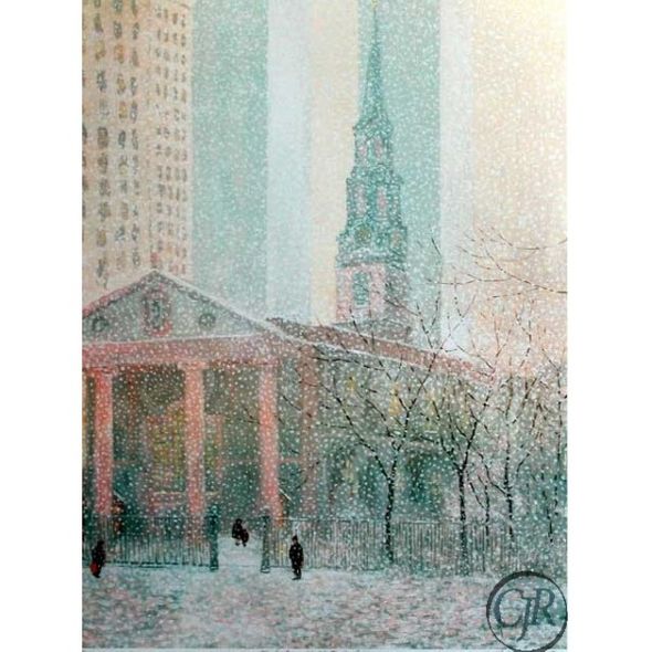 Patrick Antonelle Offset Lithograph on paper; Hand Signed and Numbered: "St. Pauls"