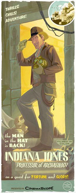Patrick Schoenmaker Limited Edition Indiana Jones Canvas Giclee:"The Man in the Hat"