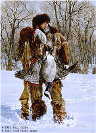 PAUL CALLE 12X9 Secondary Market Art: "HUNTER OF GEESE"