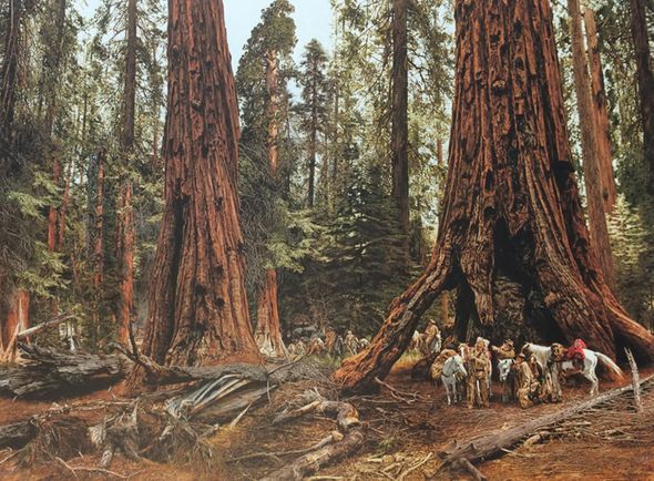 Paul Calle Limited Edition 52x38 Masterwork Giclee Canvas: "In the Land of the Giants"