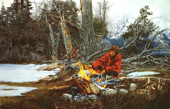 Paul Calle Artist Signed Limited Edition Canvas Giclee:"Return to Camp"