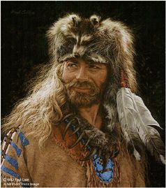 Paul Calle Handsigned & Numbered Limited Edition Print:"And A Grizzly Claw Necklace"