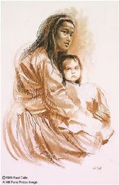 Paul Calle Handsigned & Numbered Limited Edition Print:"Navajo Madonna"