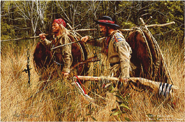 Paul Calle Handsigned & Numbered Limited Edition Print:"The Beaver Men"