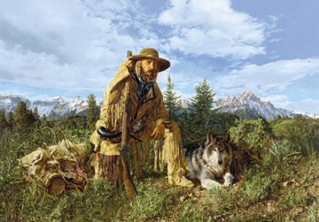 Paul Calle Handsigned & Numbered Limited Edition Print:"We Share The Trails"