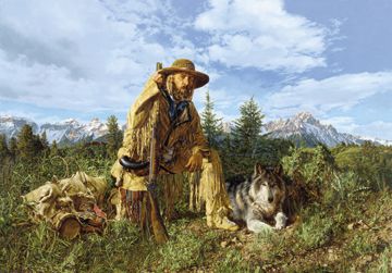Paul Calle Handsigned & Numbered Limited Edition Print:"We Share The Trails"