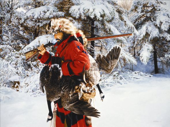 Paul Calle Limited Edition Canvas Giclee:"Something For The Pot"