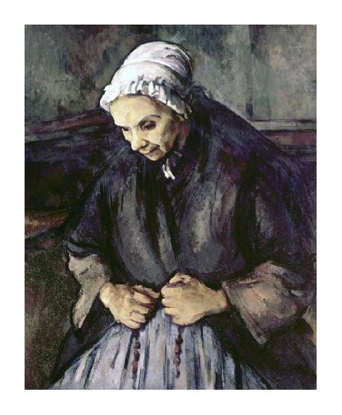 Paul Cezanne Fine Art Open Edition Gicl&eacute;e:"An Old Woman with a Rosary"
