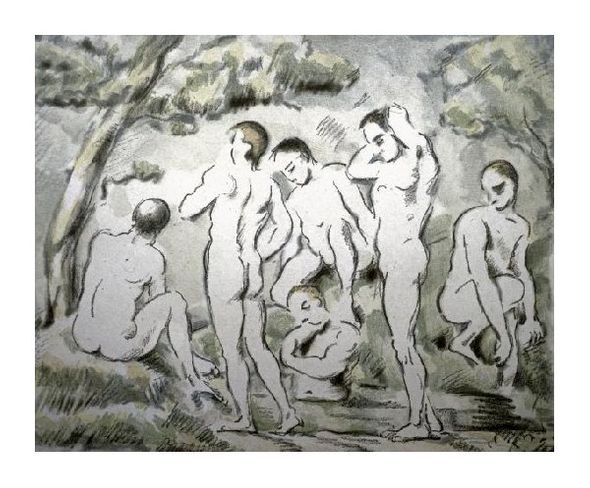 Paul Cezanne Fine Art Open Edition Gicl&eacute;e:"Bathers"
