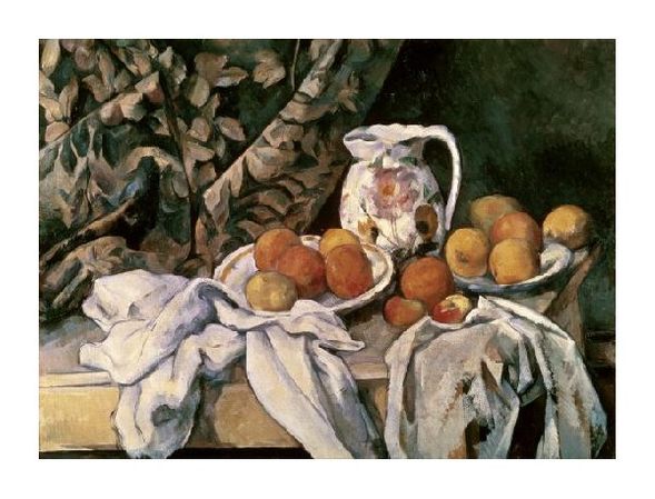 Paul Cezanne Fine Art Open Edition Gicl&eacute;e:"Curtain, Carafe & Fruit"