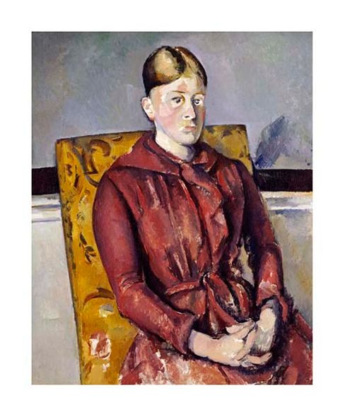 Paul Cezanne Fine Art Open Edition Gicl&eacute;e:"Madame Cezanne with a Yellow Armchair"