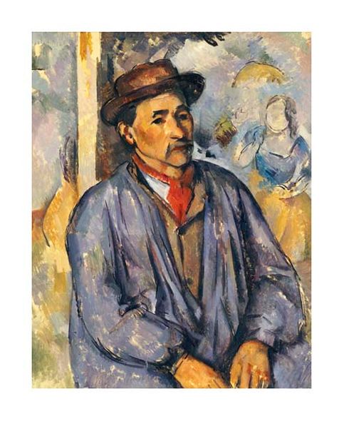 Paul Cezanne Fine Art Open Edition Gicl&eacute;e:"Peasant in Blue Shirt"