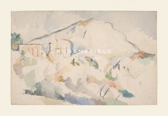 Paul Cezanne Hand Numbered Limited Edition Print on Paper :"Chateau Noir and Mont Sainte-Victoire"