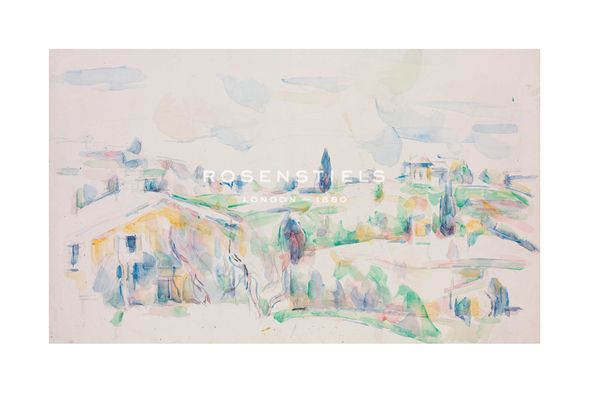 Paul Cezanne Hand Numbered Limited Edition Print on Paper :"Landscape in Provence, 1895-1900"