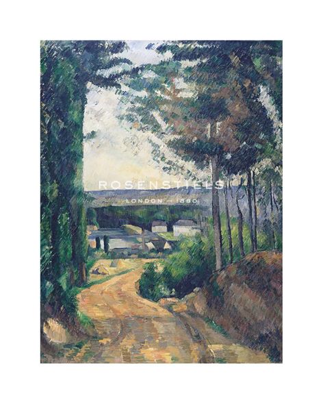 Paul Cezanne Hand Numbered Limited Edition Print on Paper :"Road Leading to the Lake, c.1880"