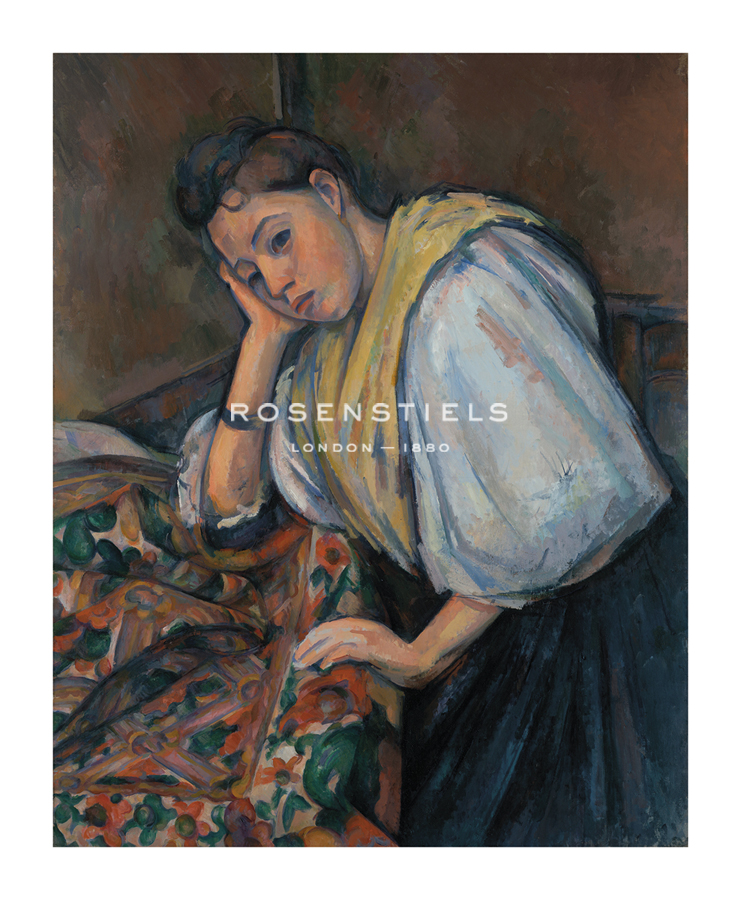 Paul Cezanne Hand Numbered Limited Edition Print on Paper :"Young Italian Woman at a Table, c.1895-1900"