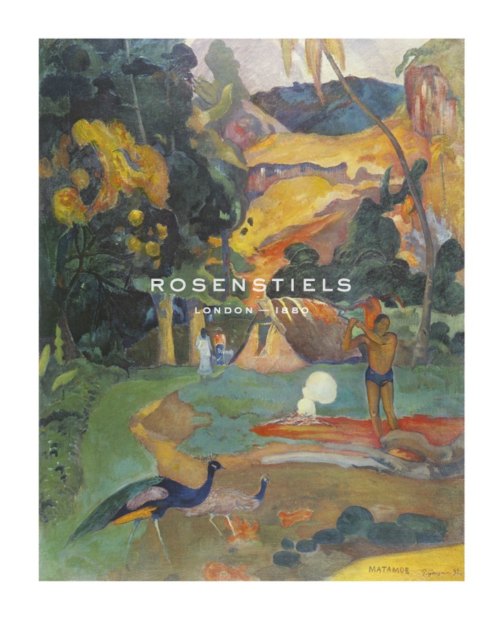 Paul Gauguin Hand Numbered Limited Edition Print on Paper :"Landscape with Peacocks"