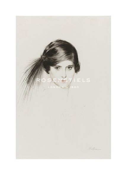 Paul Helleu Hand Numbered Limited Edition Print on Paper :"Head of Helena"