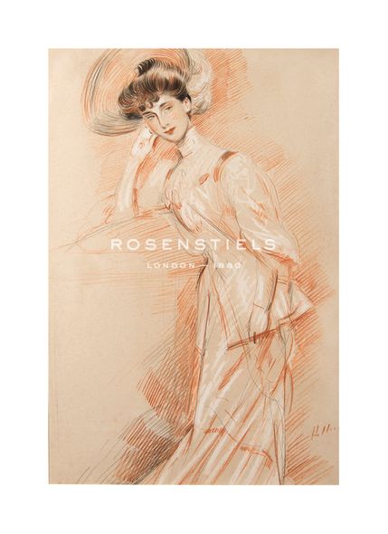 Paul Helleu Hand Numbered Limited Edition Print on Paper :"Une Elegante"