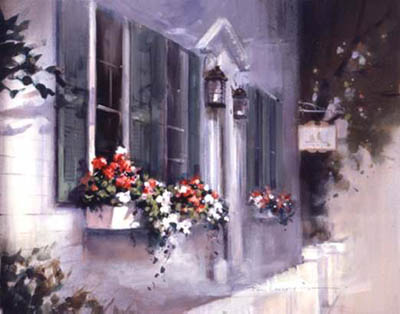 PAUL LANDRY 16X14 Secondary Market Art: "FLOWER BOXES"