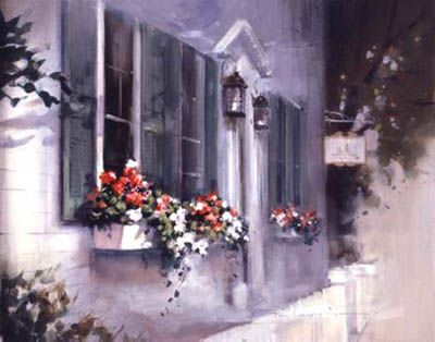 PAUL LANDRY 16X14 Secondary Market Art: "FLOWER BOXES"