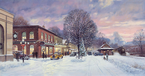 Paul Landry Open Edition Fine Art Canvas Giclée:"It's a Wonderful Christmas" Paul Landry Open Edition Fine Art Canvas Giclée:"It's a Wonderful Christmas"