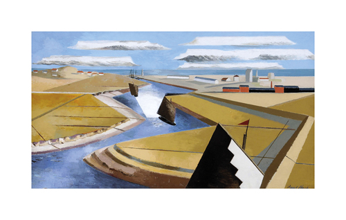 Paul Nash Hand Numbered Limited Edition Print on Paper :"The Rye Marshes"