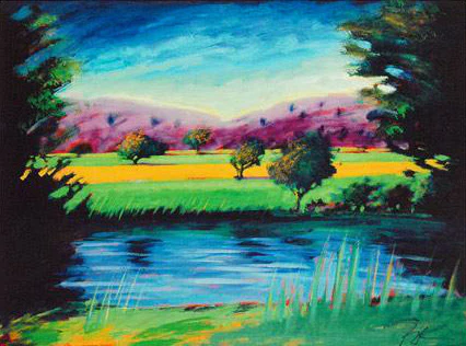 Paul Powis Limited Edition Giclée on Paper: "Blue River II"