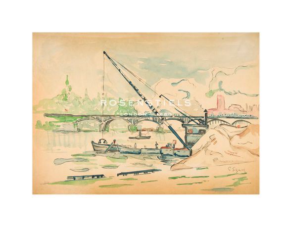 Paul Signac Hand Numbered Limited Edition Print on Paper :"Le Pont des Arts"