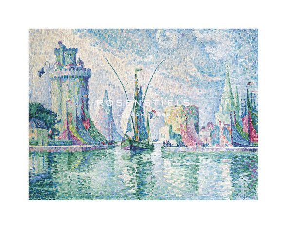 Paul Signac Hand Numbered Limited Edition Print on Paper :"Les Tours Vertes, La Rochelle, 1913"