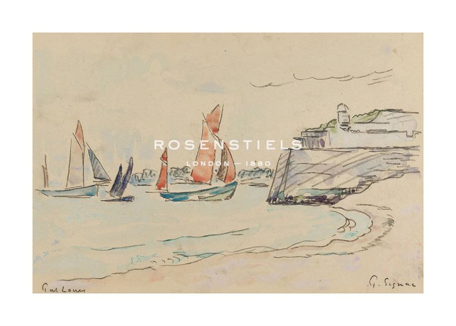 Paul Signac Hand Numbered Limited Edition Print on Paper :"Port Louis, Sketch"