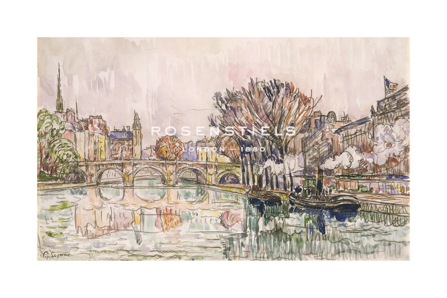 Paul Signac Hand Numbered Limited Edition Print on Paper :"The Pont Neuf, Paris, 1928"