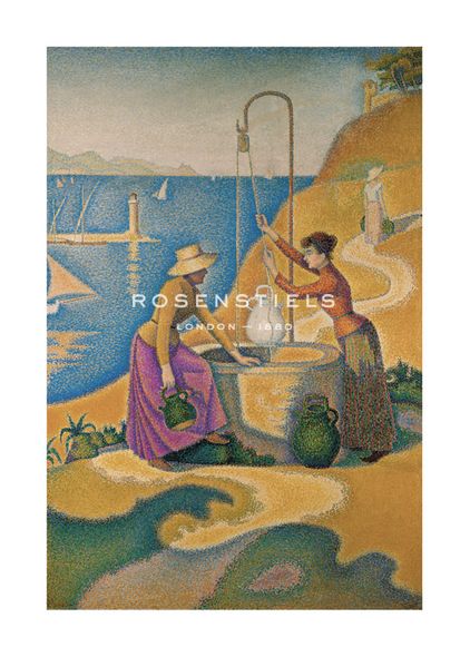 Paul Signac Hand Numbered Limited Edition Print on Paper :"Women at the Well"