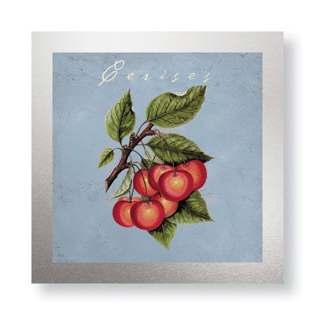 Paula Scaletta Limited Edition Ready to Hang Giclee on Brushed Aluminum: "Cerises"