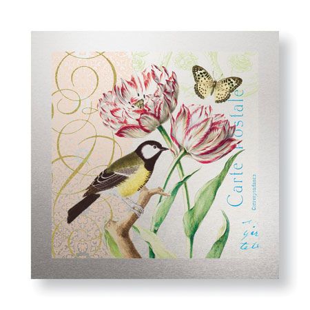 Paula Scaletta Limited Edition Ready to Hang Giclee on Brushed Aluminum: "Floral Bliss II"