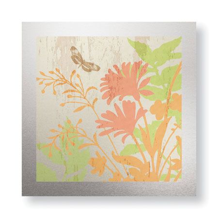 Paula Scaletta Limited Edition Ready to Hang Giclee on Brushed Aluminum: "Modern Botanic III"