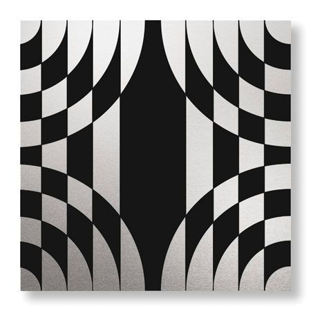 Paula Scaletta Limited Edition Ready to Hang Giclee on Brushed Aluminum: "Op Circles III"