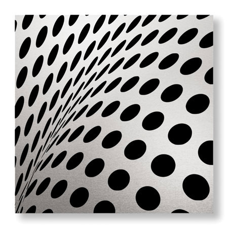 Paula Scaletta Limited Edition Ready to Hang Giclee on Brushed Aluminum: "Op Dots I"