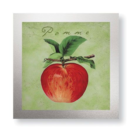 Paula Scaletta Limited Edition Ready to Hang Giclee on Brushed Aluminum: "Pomme"