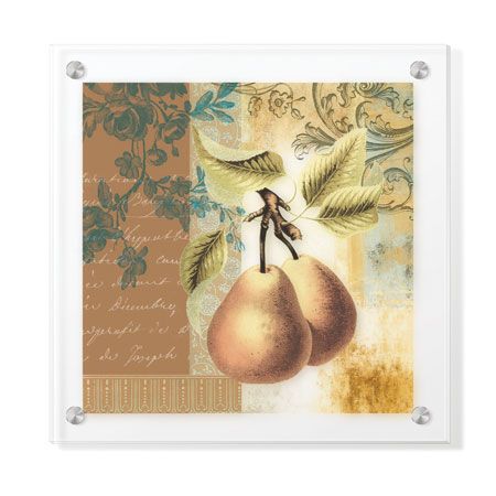 Paula Scaletta Limited Edition Ready to Hang Giclee on Clear Acrylic: "Golden Pears"