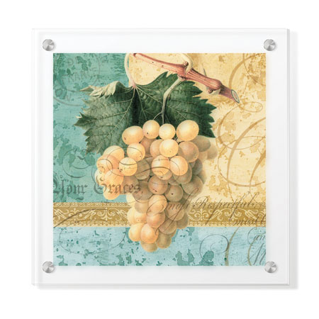 Paula Scaletta Limited Edition Ready to Hang Giclee on Clear Acrylic: "Grapes Collage "
