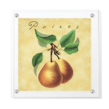 Paula Scaletta Limited Edition Ready to Hang Giclee on Clear Acrylic: "Poires"