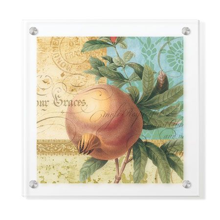 Paula Scaletta Limited Edition Ready to Hang Giclee on Clear Acrylic: "Pomegranite"