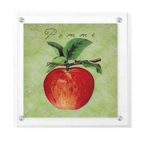 Paula Scaletta Limited Edition Ready to Hang Giclee on Clear Acrylic: "Pomme"